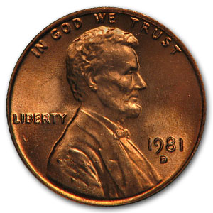 Buy 1981-D Lincoln Cent BU (Red)