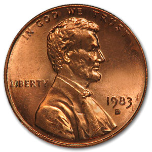 Buy 1983-D Lincoln Cent BU (Red)