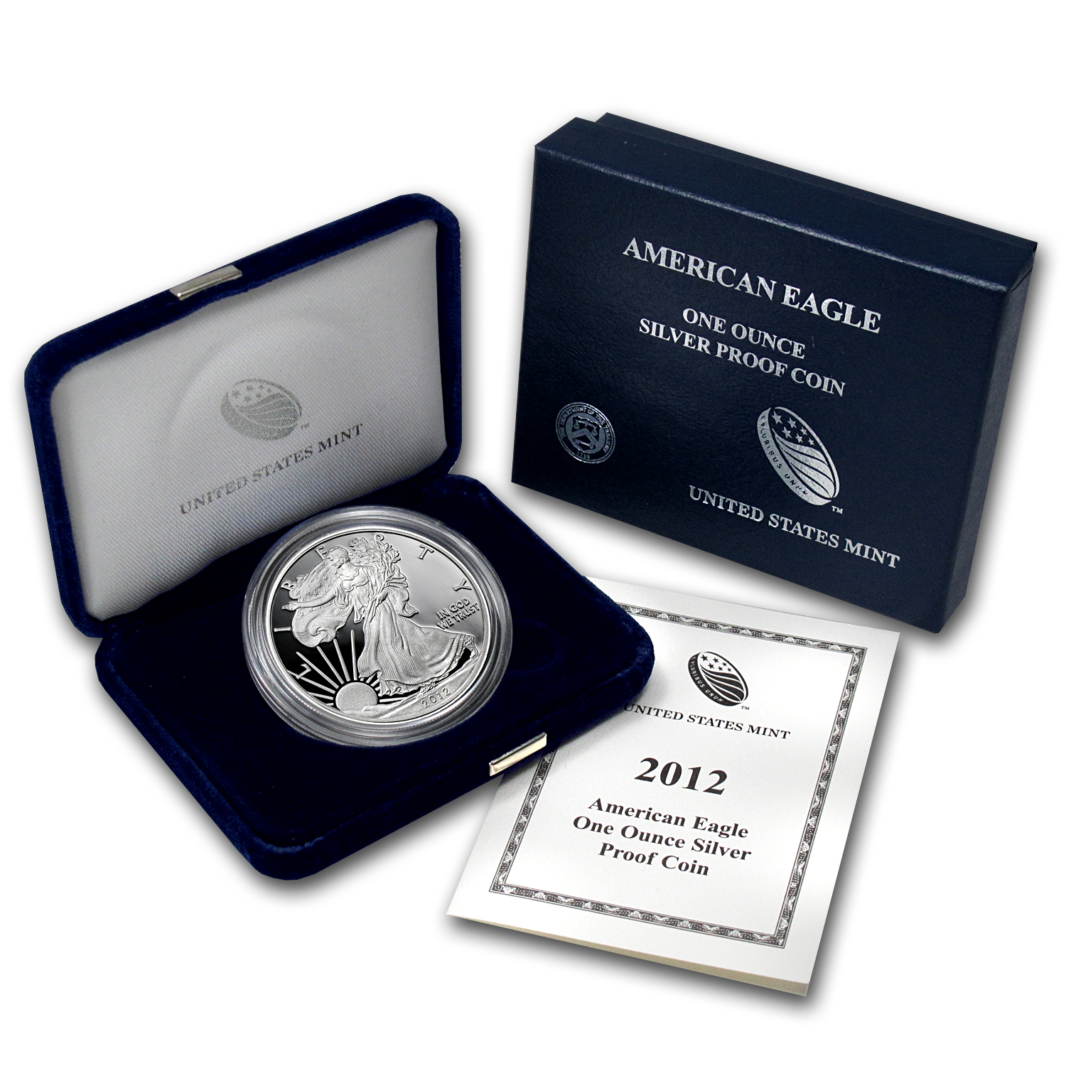 Buy 2012-W 1 oz Proof American Silver Eagle (w/Box & COA)