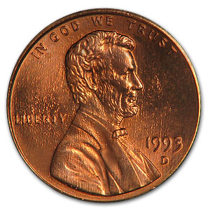 Buy 1993-D Lincoln Cent BU (Red)