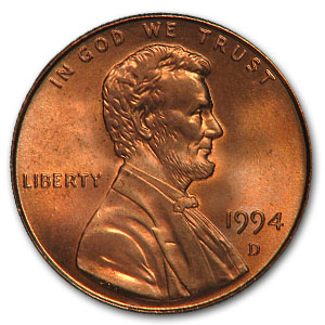 Buy 1994-D Lincoln Cent BU (Red)