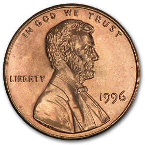 Buy 1996 Lincoln Cent BU (Red)