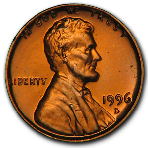 Buy 1996-D Lincoln Cent BU (Red)
