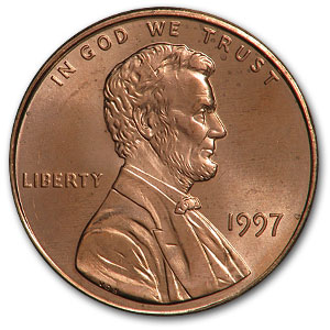 Buy 1997 Lincoln Cent BU (Red)