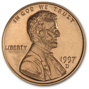 Buy 1997-D Lincoln Cent BU (Red)