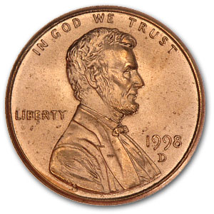 Buy 1998-D Lincoln Cent BU (Red)