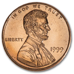 Buy 1999 Lincoln Cent BU (Red)