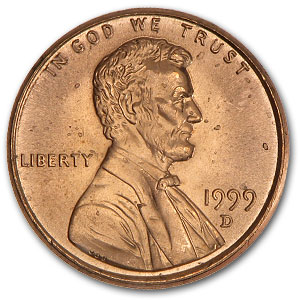 Buy 1999-D Lincoln Cent BU (Red)