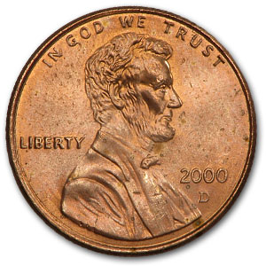 Buy 2000-D Lincoln Cent BU (Red)