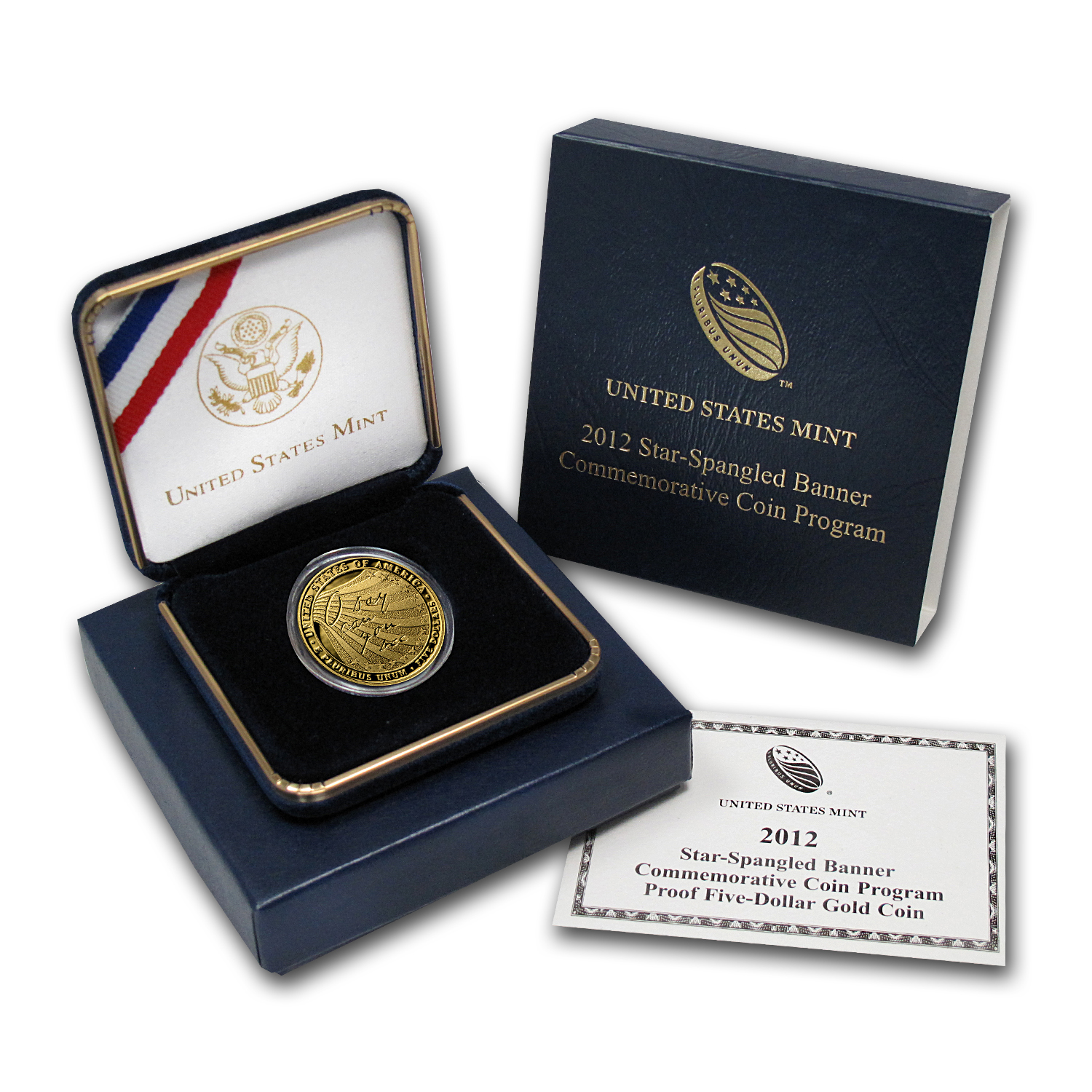 Buy 2012-W Gold $5 Commem Star Spangled Banner Proof (w/Box & COA) - Click Image to Close