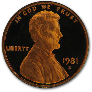 Buy 1981-S Lincoln Cent Type-1 Gem Proof (Red)