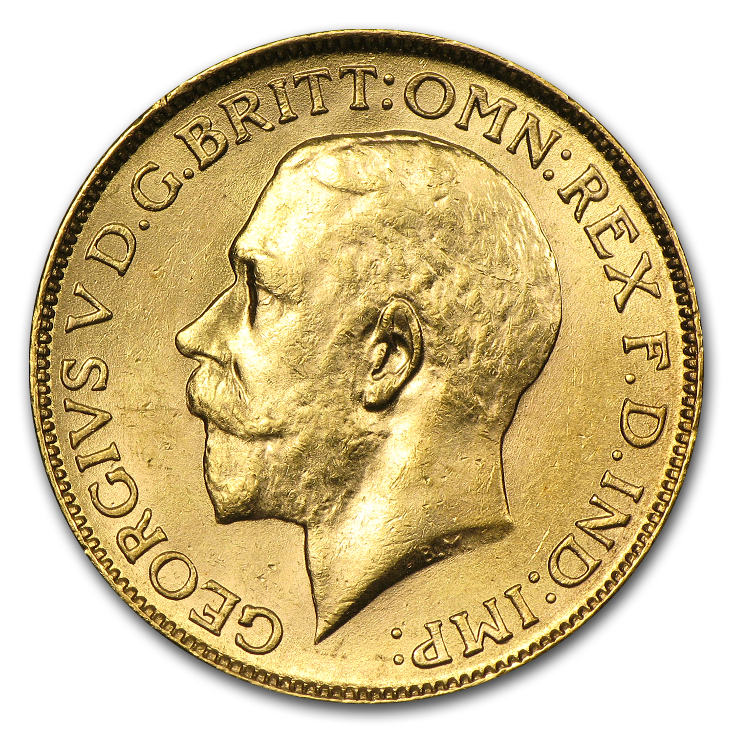 Buy 1918 India Gold Sovereign George V AU