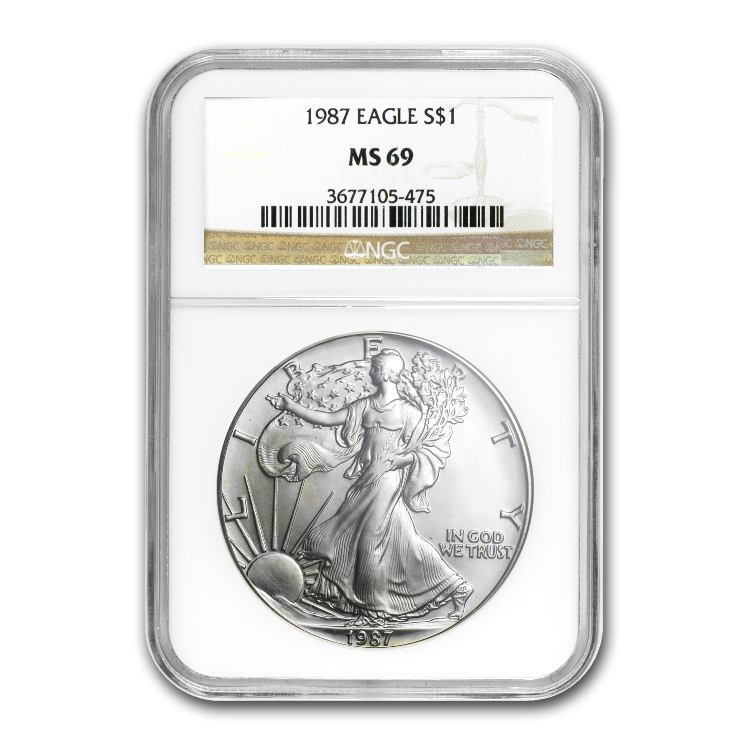 Buy 1987 American Silver Eagle MS-69 NGC - Click Image to Close
