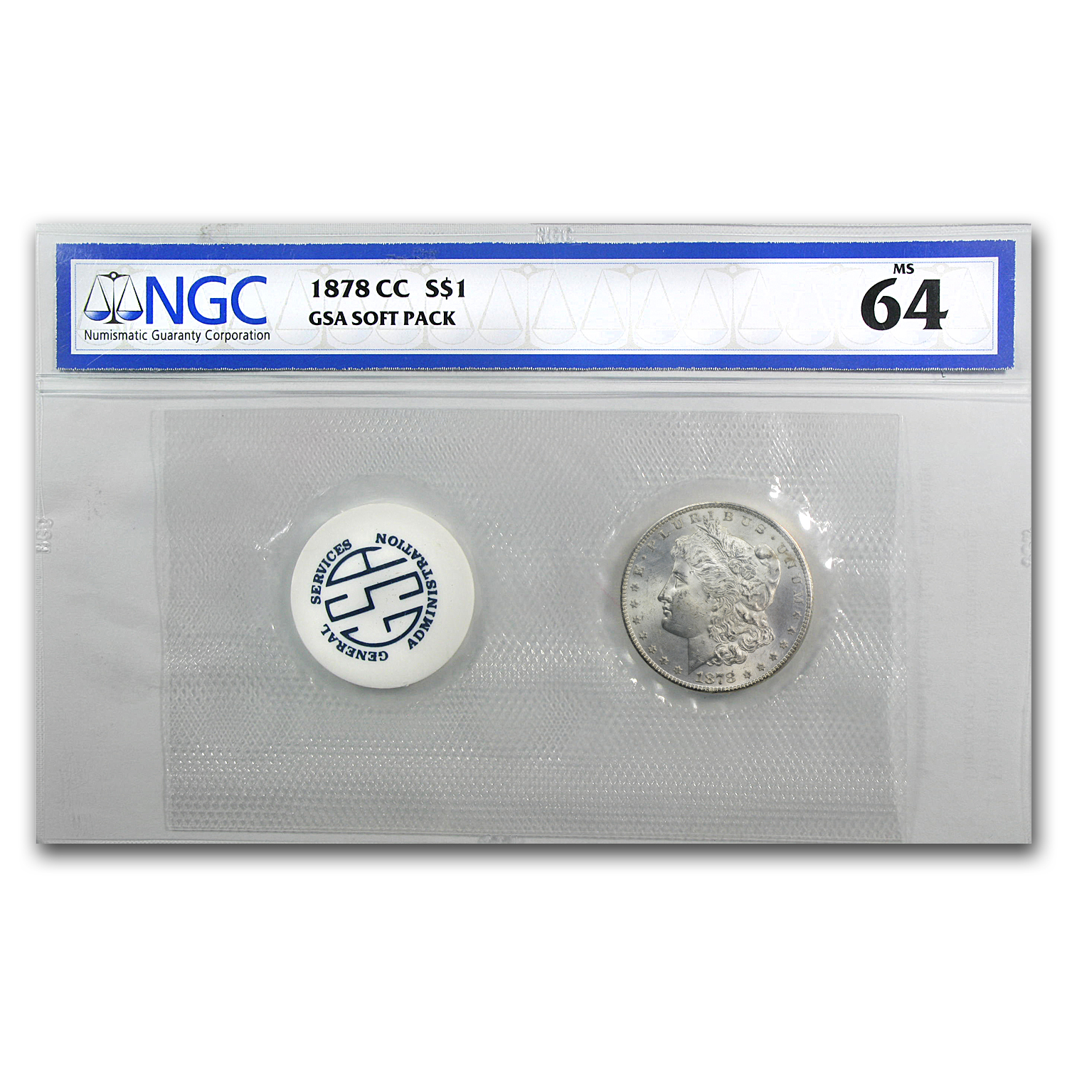 Buy 1878-CC Morgan Dollar MS-64 NGC (GSA Soft Pack)