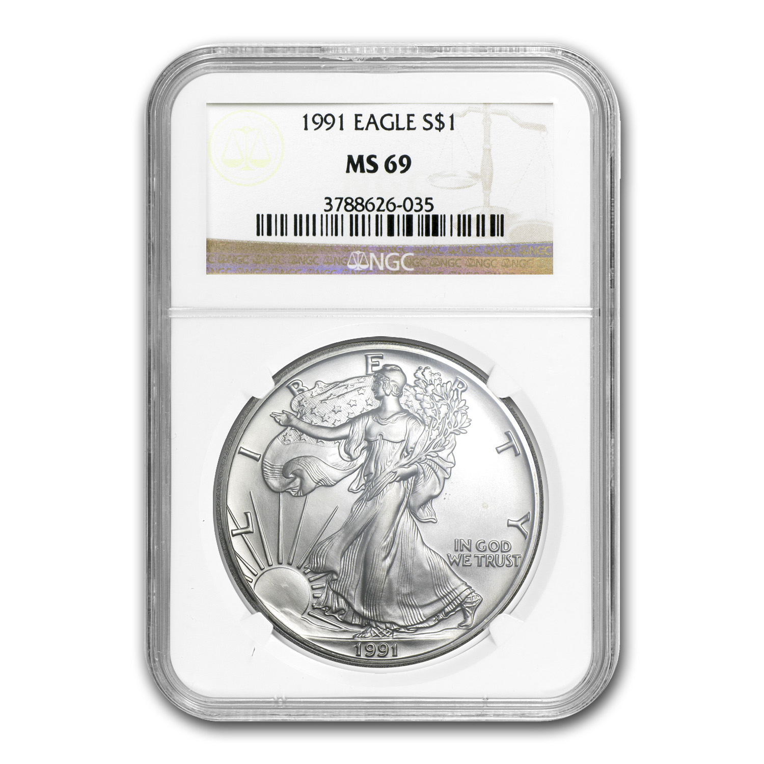 Buy 1991 American Silver Eagle MS-69 NGC - Click Image to Close