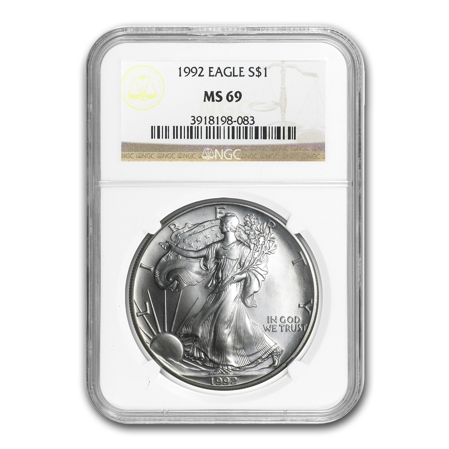 Buy 1992 American Silver Eagle MS-69 NGC