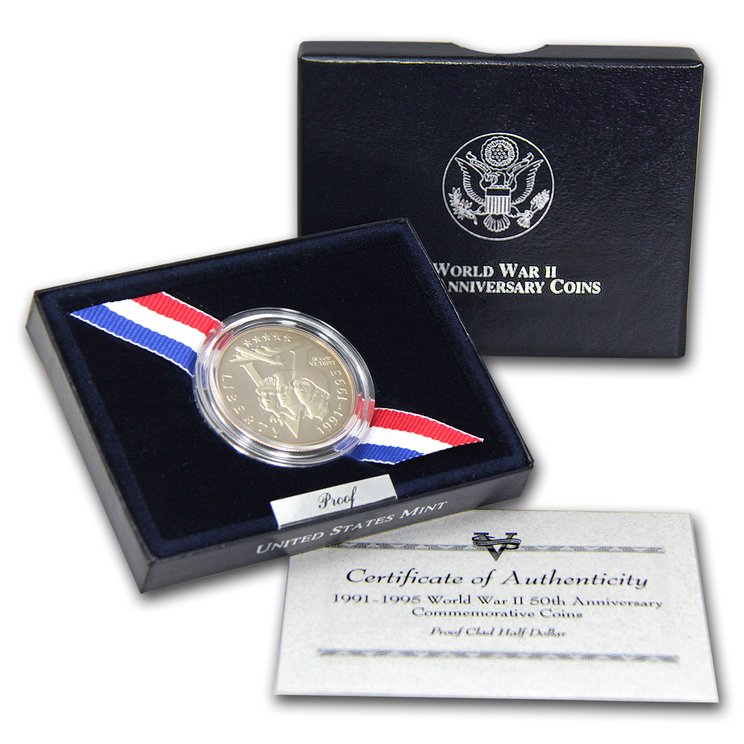 Buy 1993-P World War II 1/2 Dollar Clad Commem Proof (w/Box & COA)