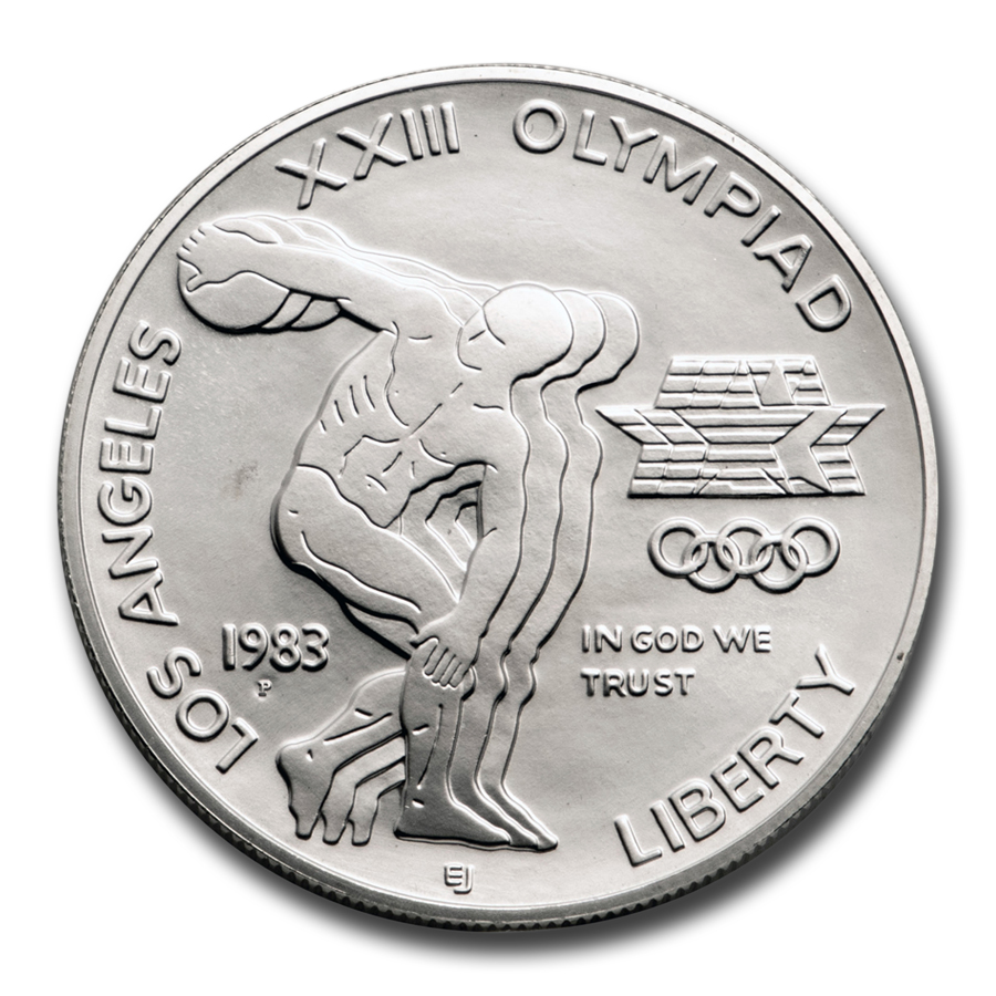 Buy 1983-P Olympic $1 Silver Commem BU (w/Box & COA)