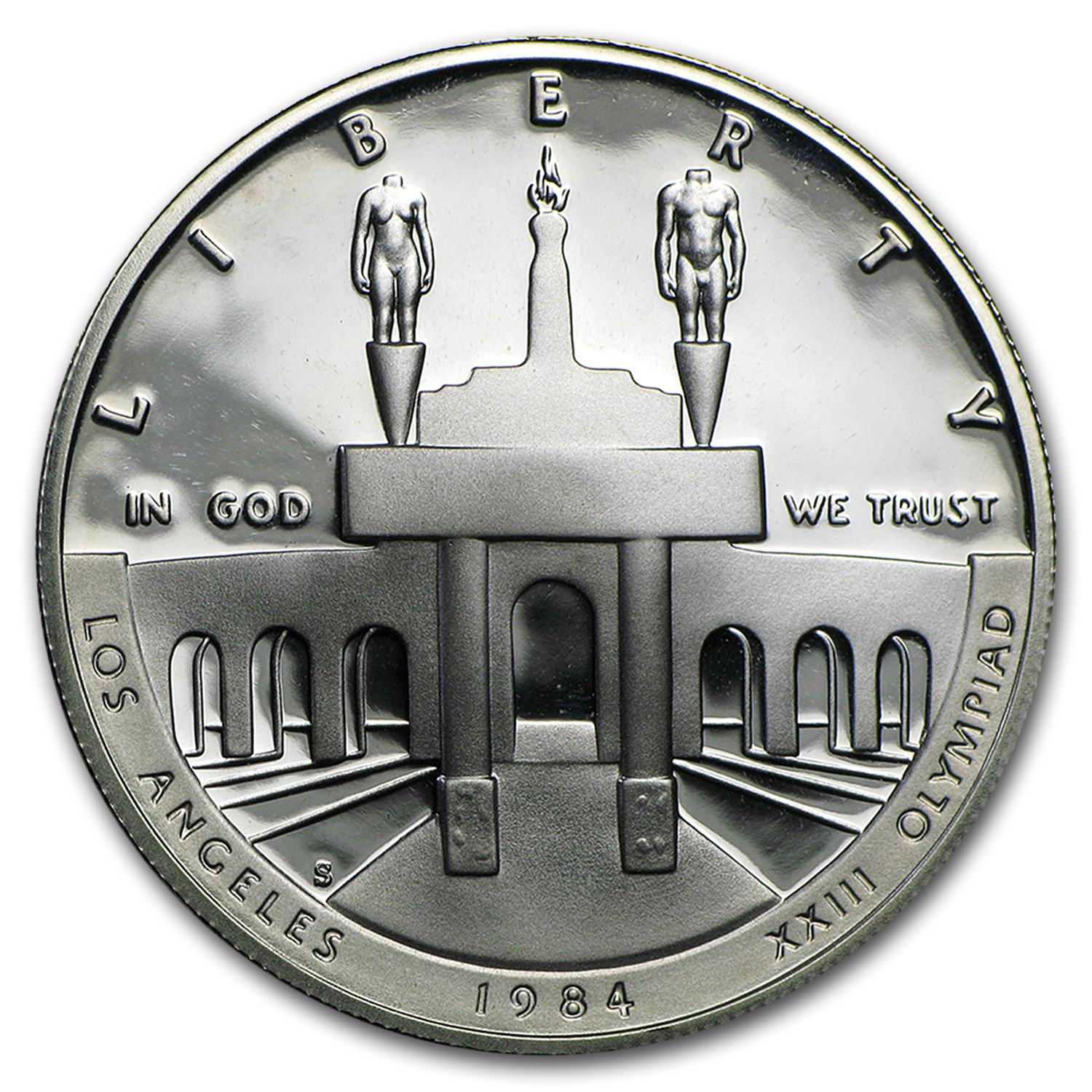 Buy 1984-S Olympic $1 Silver Commem Proof (w/Box & COA)