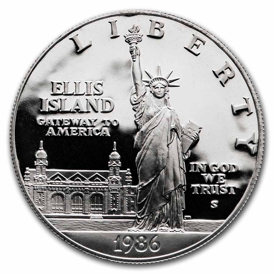 Buy 1986-S Statue of Liberty $1 Silver Commem Proof (w/Box & COA)