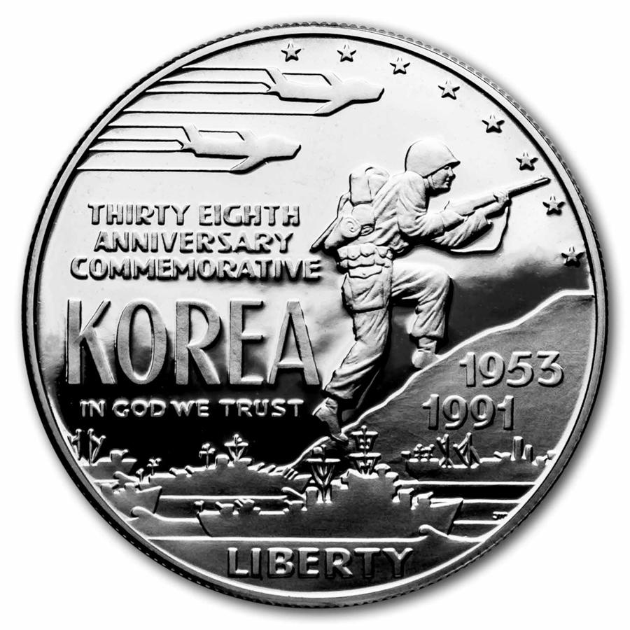 Buy 1991-P Korean War $1 Silver Commem Proof (w/Box & COA)