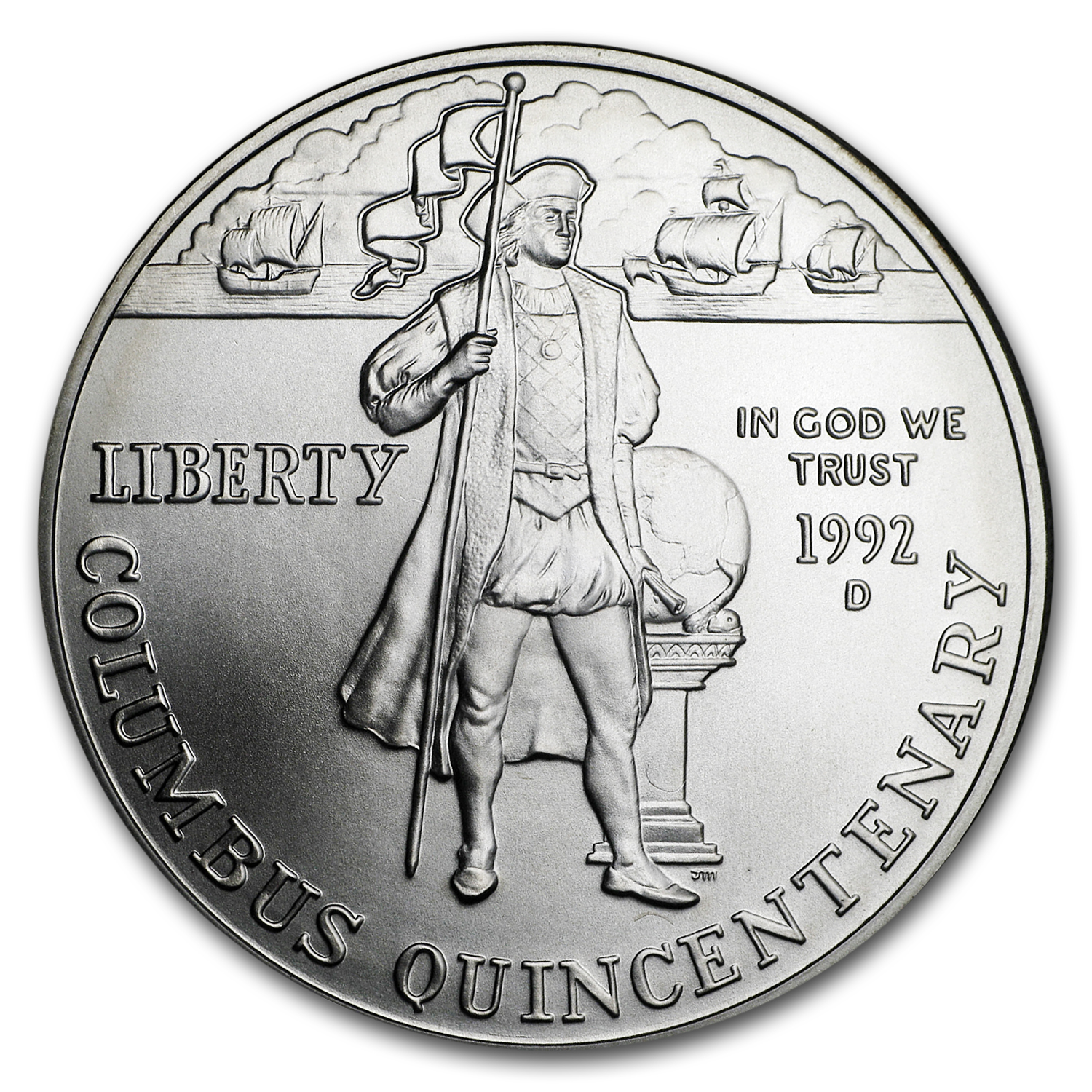 Buy 1992-D Columbus Quincentenary $1 Silver Commem BU (w/Box & COA)