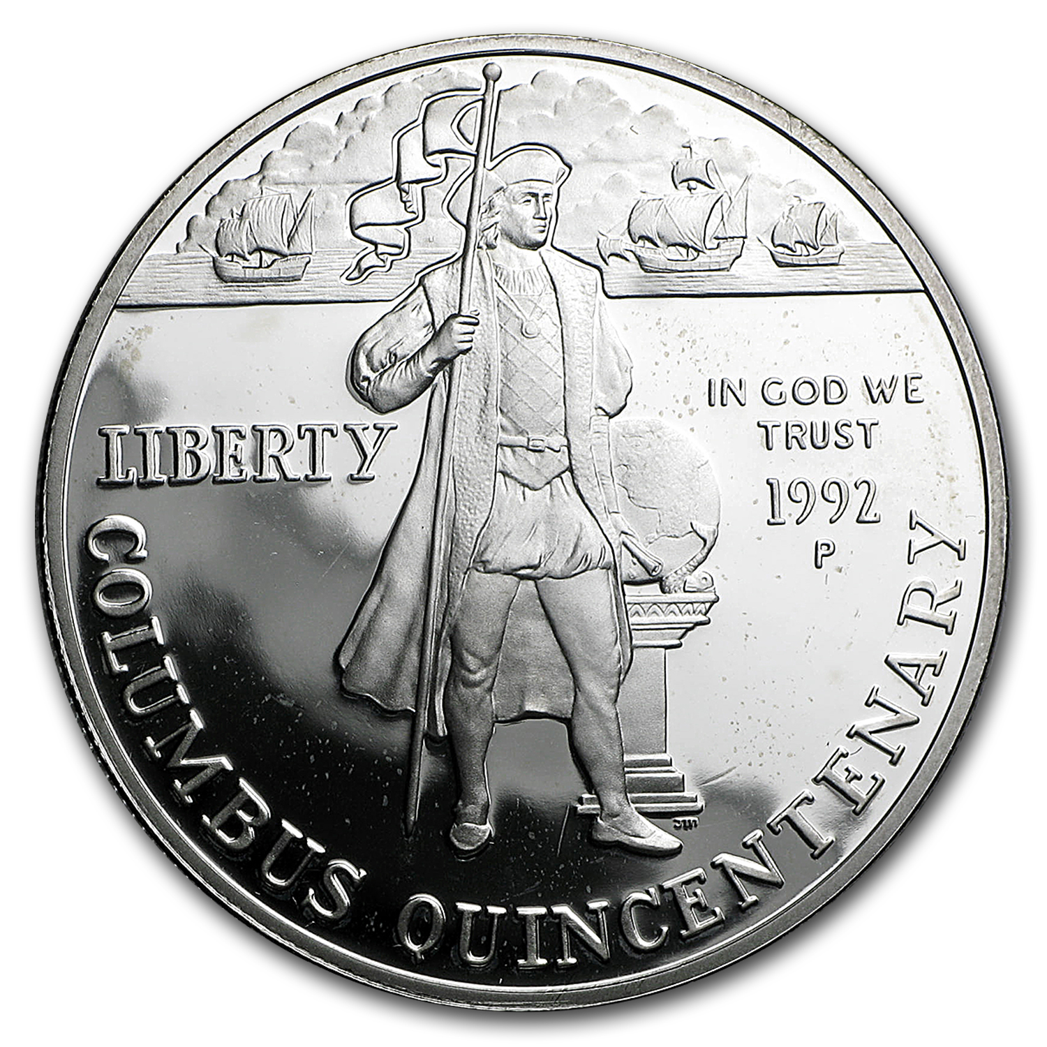 Buy 1992-P Columbus Quincentenary $1 Silver Commem Prf (w/Box & COA)