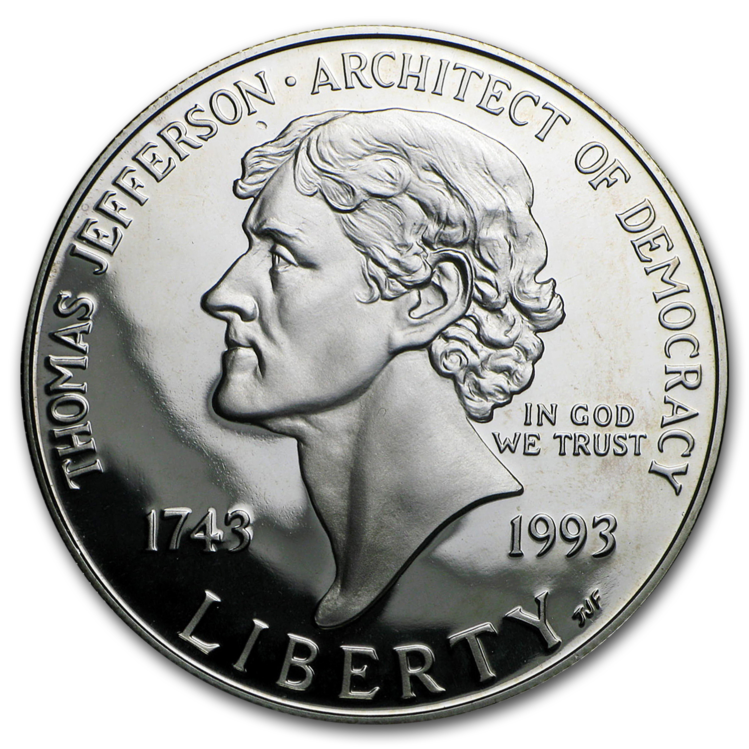 Buy 1993-S Jefferson 250th Anniv $1 Silver Commem Proof (w/Box & COA)