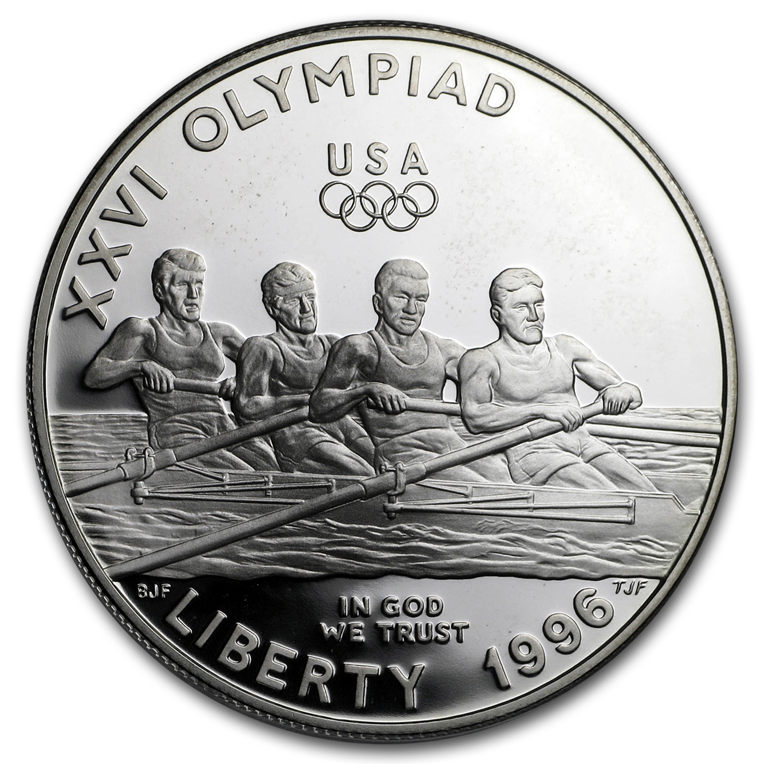 Buy 1996-P Olympic Rowing $1 Silver Commem Proof (w/Box & COA)