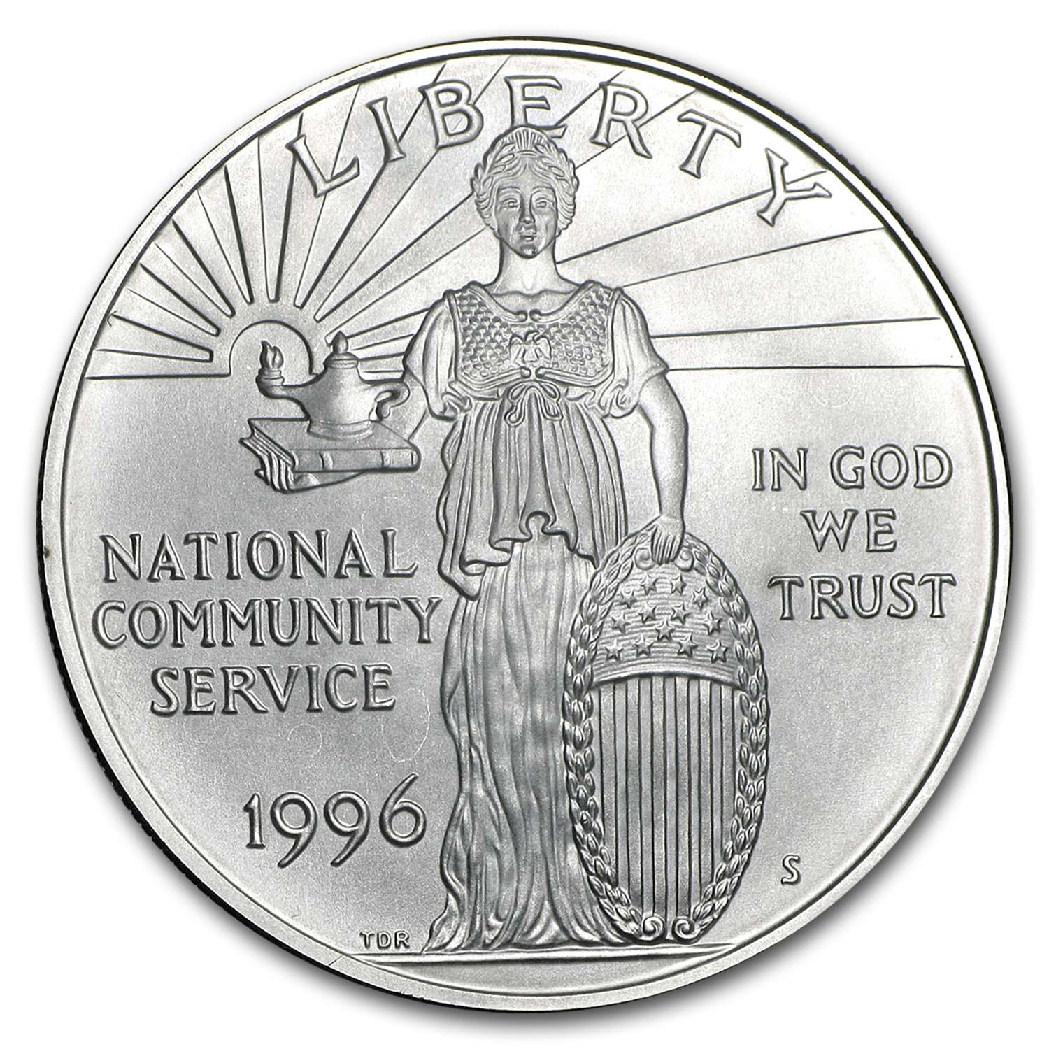 Buy 1996-S Community Service $1 Silver Commem BU (w/Box & COA)