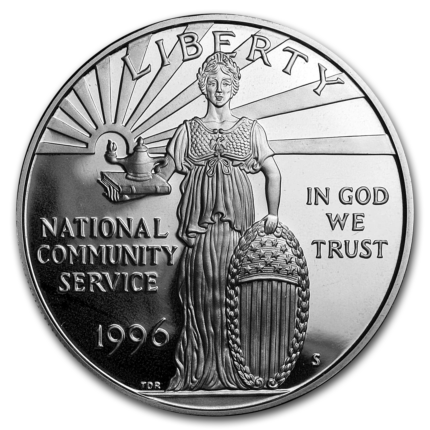 Buy 1996-S Community Service $1 Silver Commem Proof (w/Box & COA)