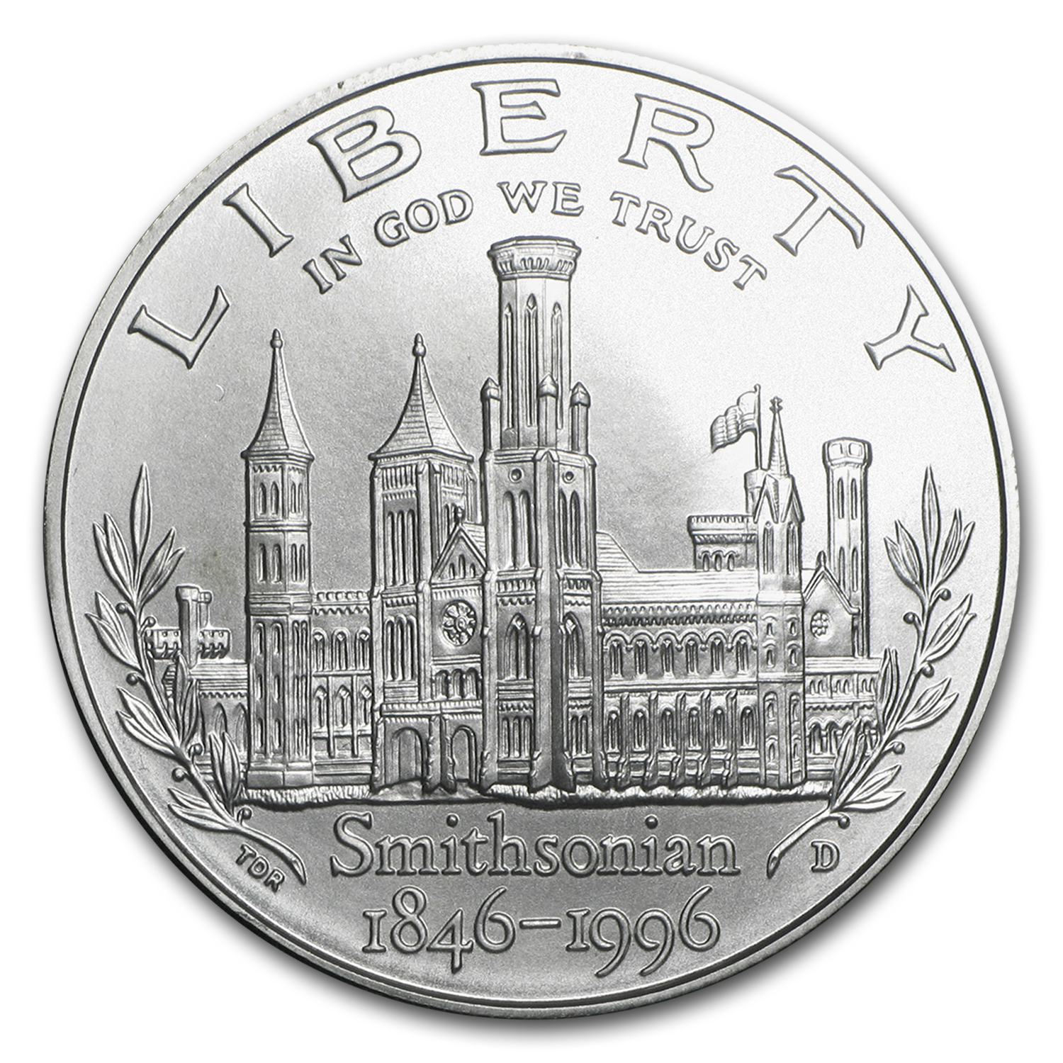 Buy 1996-D Smithsonian $1 Silver Commem BU (w/Box & COA)