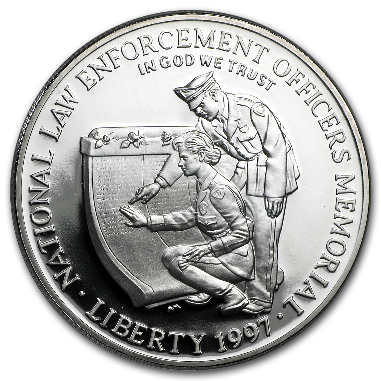 Buy 1997-P Law Enforcement $1 Silver Commem Proof (w/Box & COA)