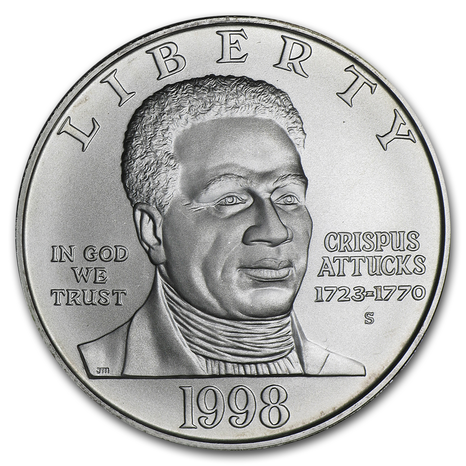 Buy 1998-S Black Patriots $1 Silver Commem BU (w/Box & COA)