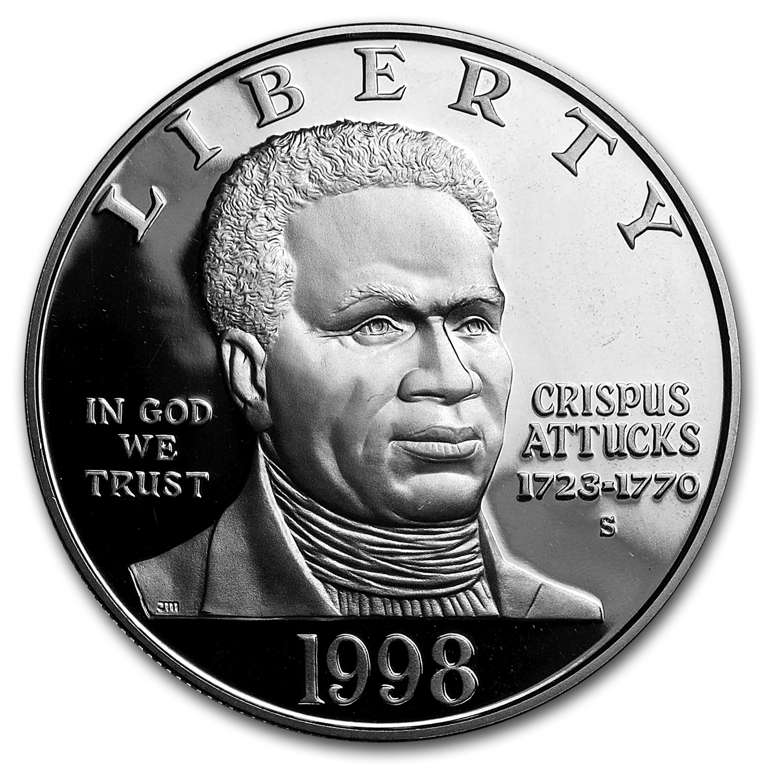 Buy 1998-S Black Patriots $1 Silver Commem Proof (w/Box & COA)