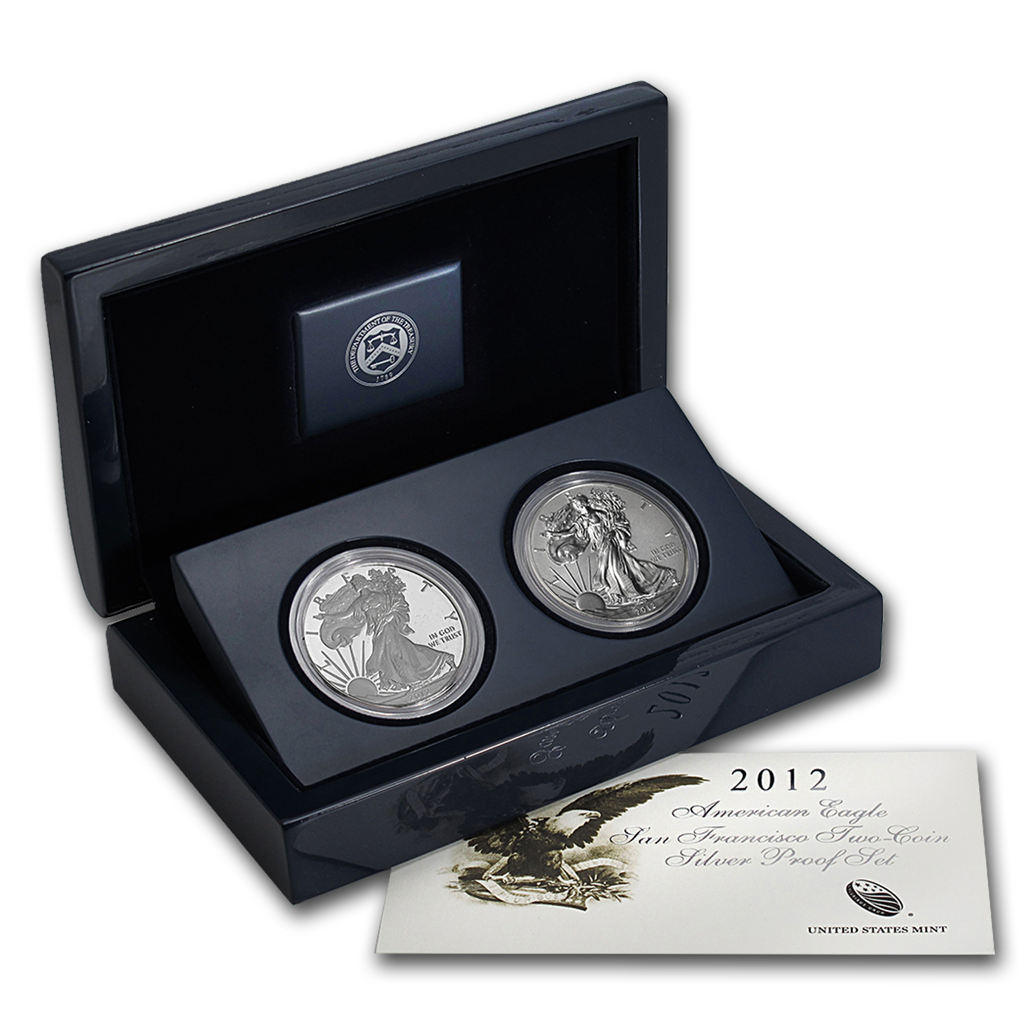 Buy 2012-S 2-Coin American Silver Eagle Set (75th Anniv)