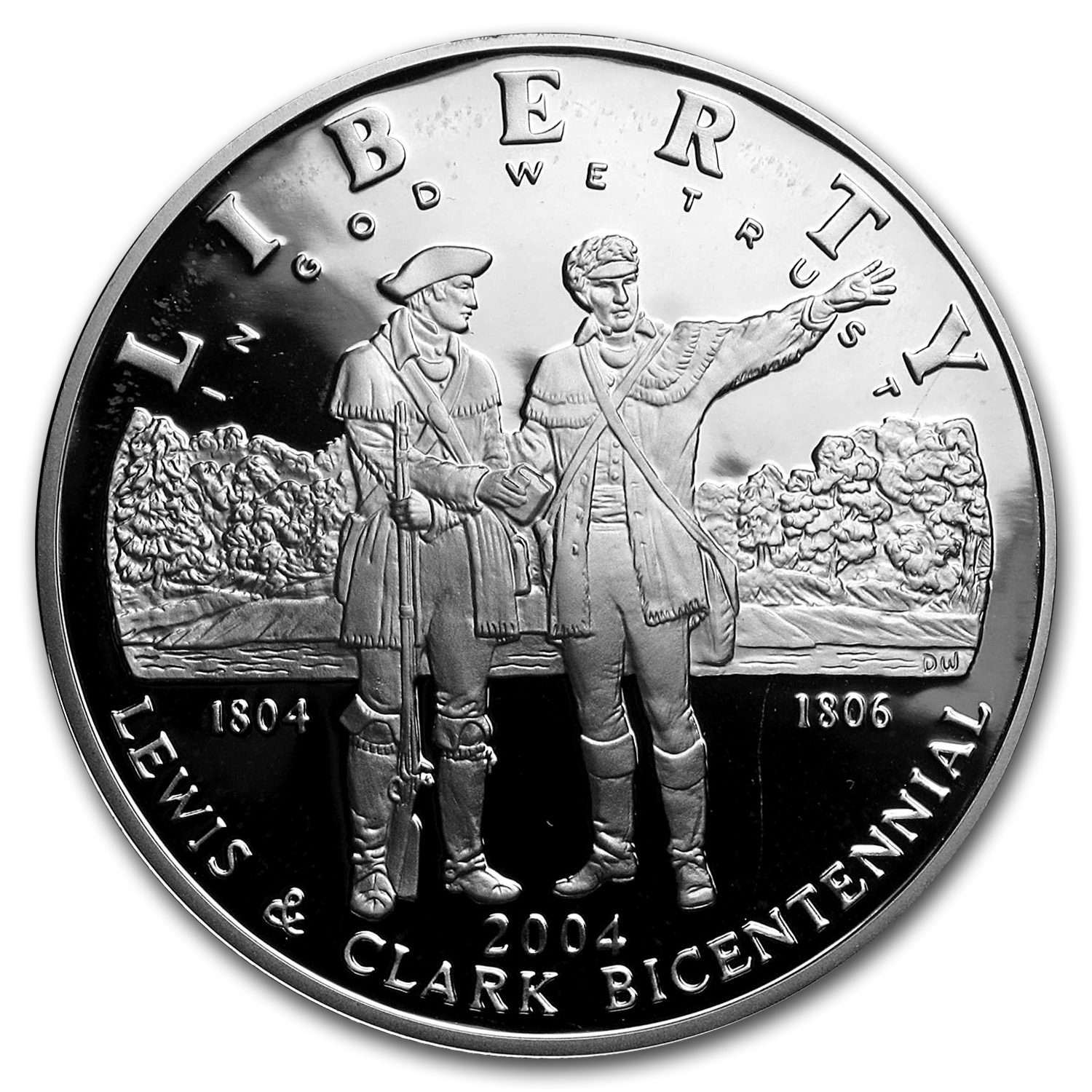 Buy 2004-P Lewis & Clark Bicent'l $1 Silver Commem Prf (w/Box & COA)