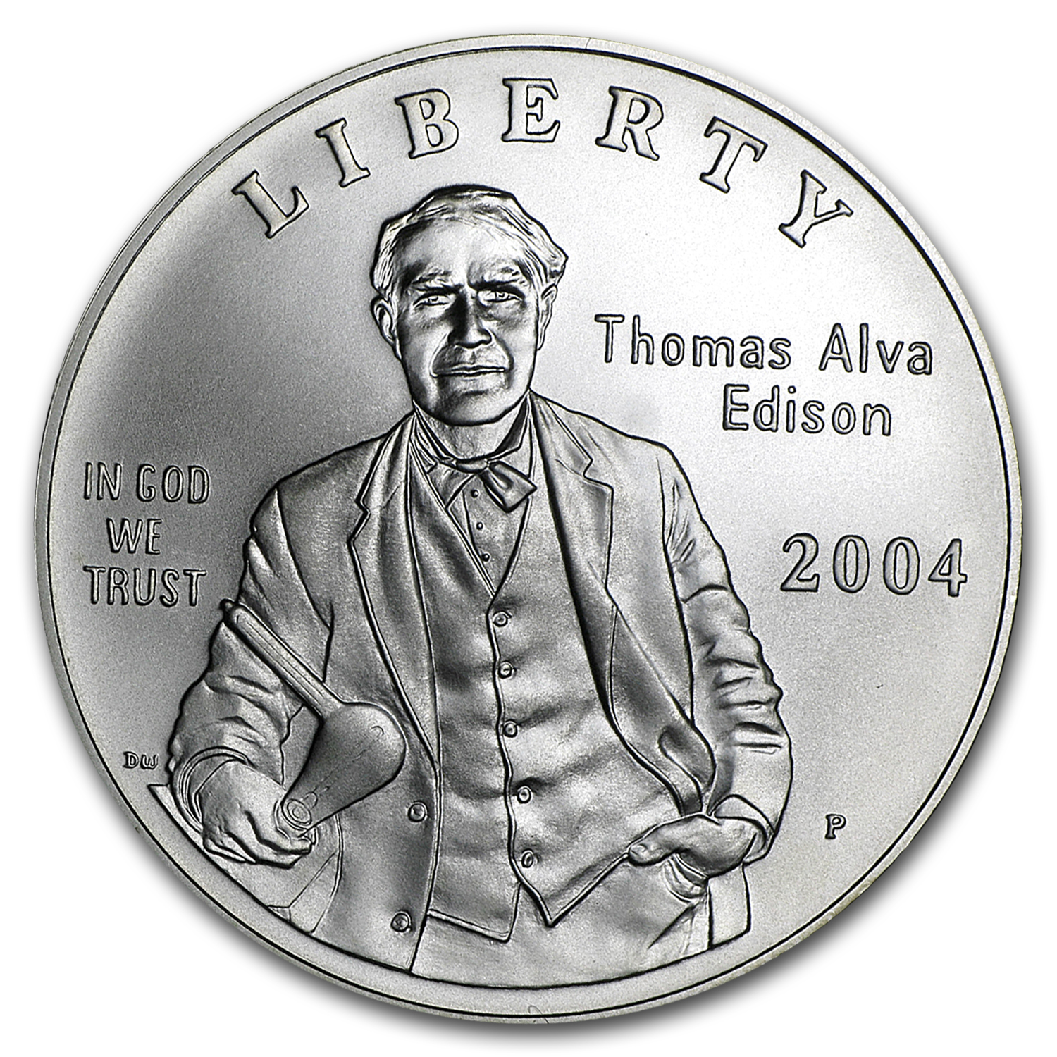 Buy 2004-P Thomas Edison $1 Silver Commem BU (w/Box & COA)