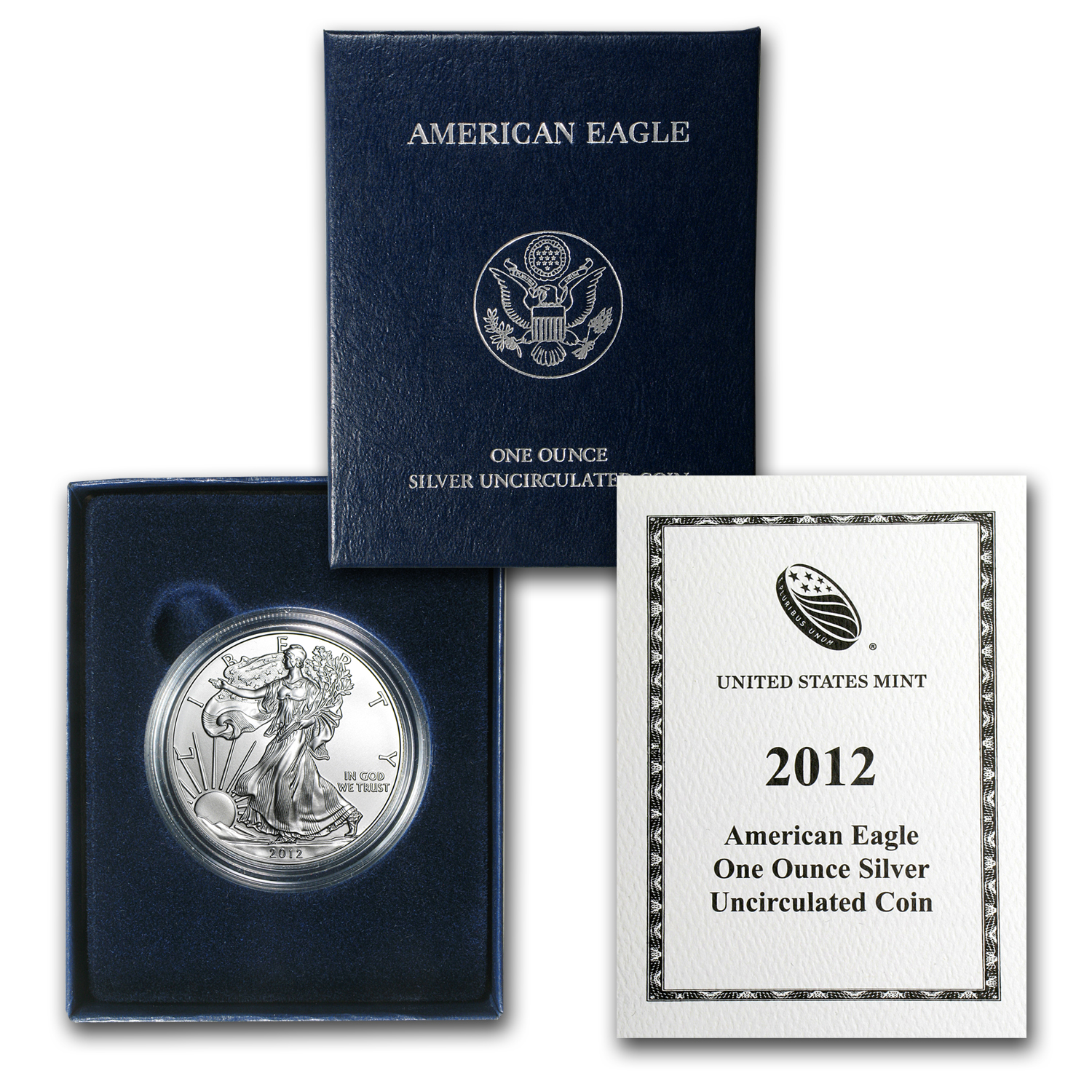 Buy 2012-W Burnished American Silver Eagle (w/Box & COA)