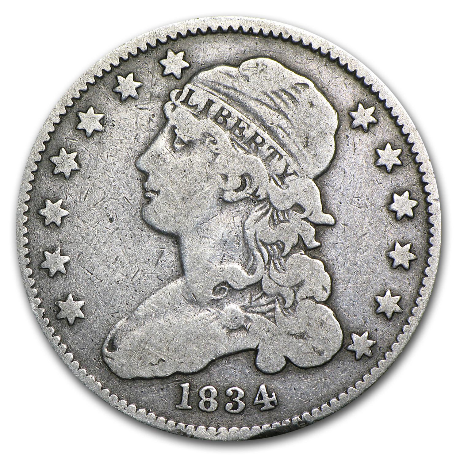 Buy 1834 Capped Bust Quarter VG (O over F)