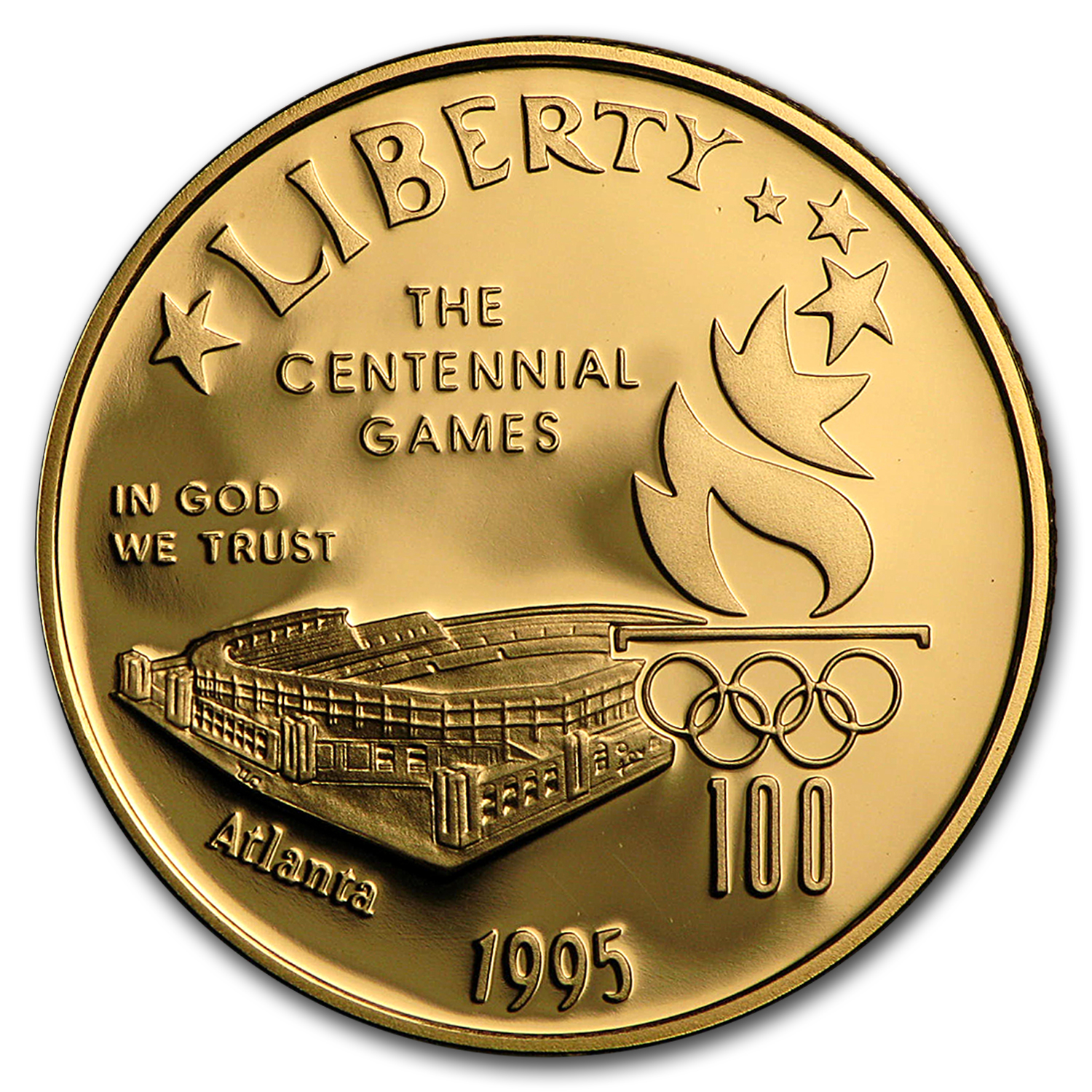 Buy 1995-W Gold $5 Commem Olympic Stadium Proof (w/Box & COA)