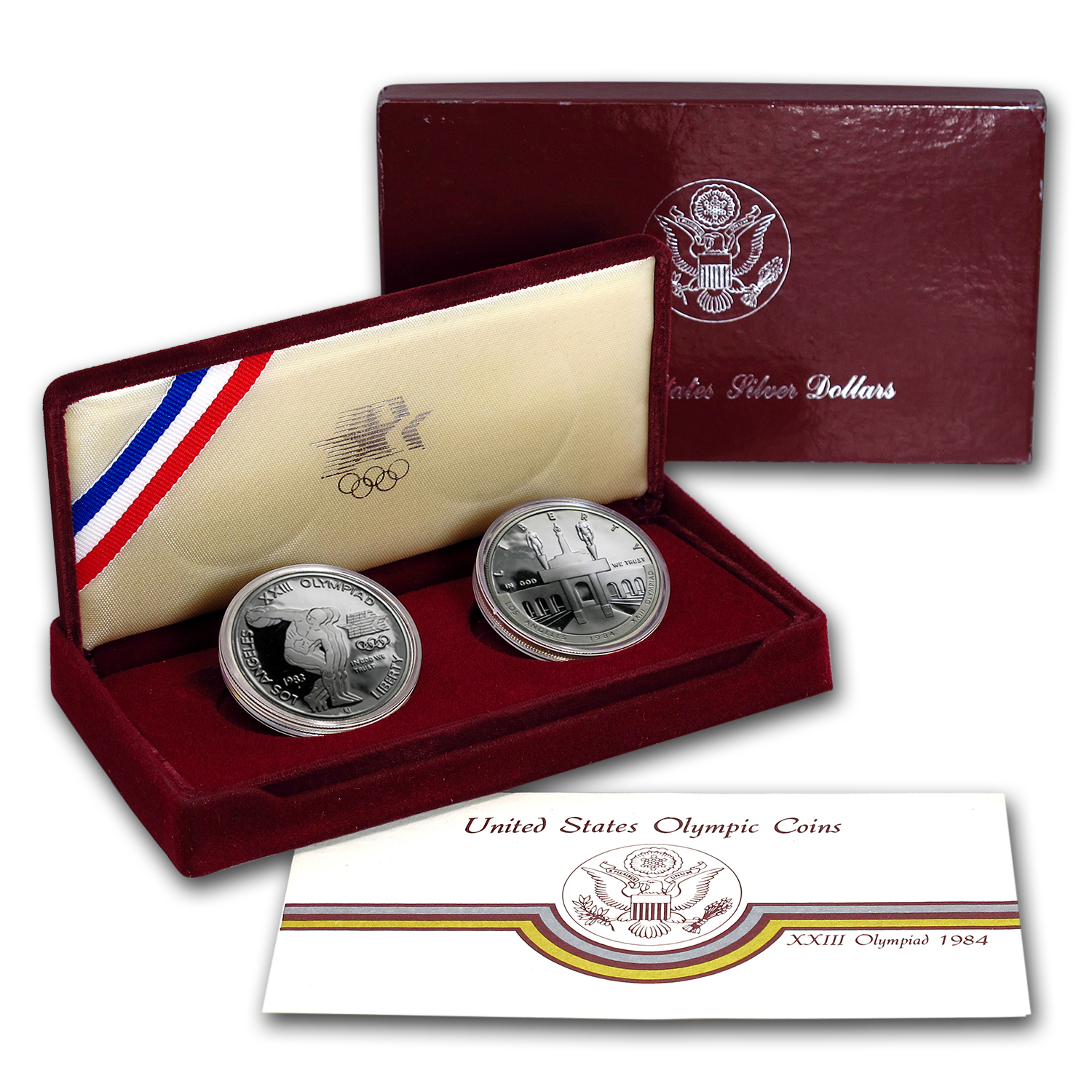 Buy 1983-S & 1984-S 2-Coin Olympic Proof Set (w/Box & COA)