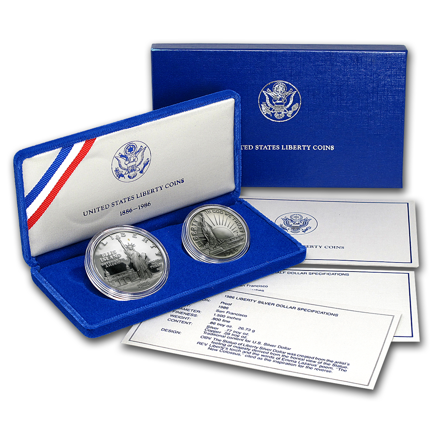 Buy 1986 2-Coin Statue of Liberty Proof Set (w/Box & COA)
