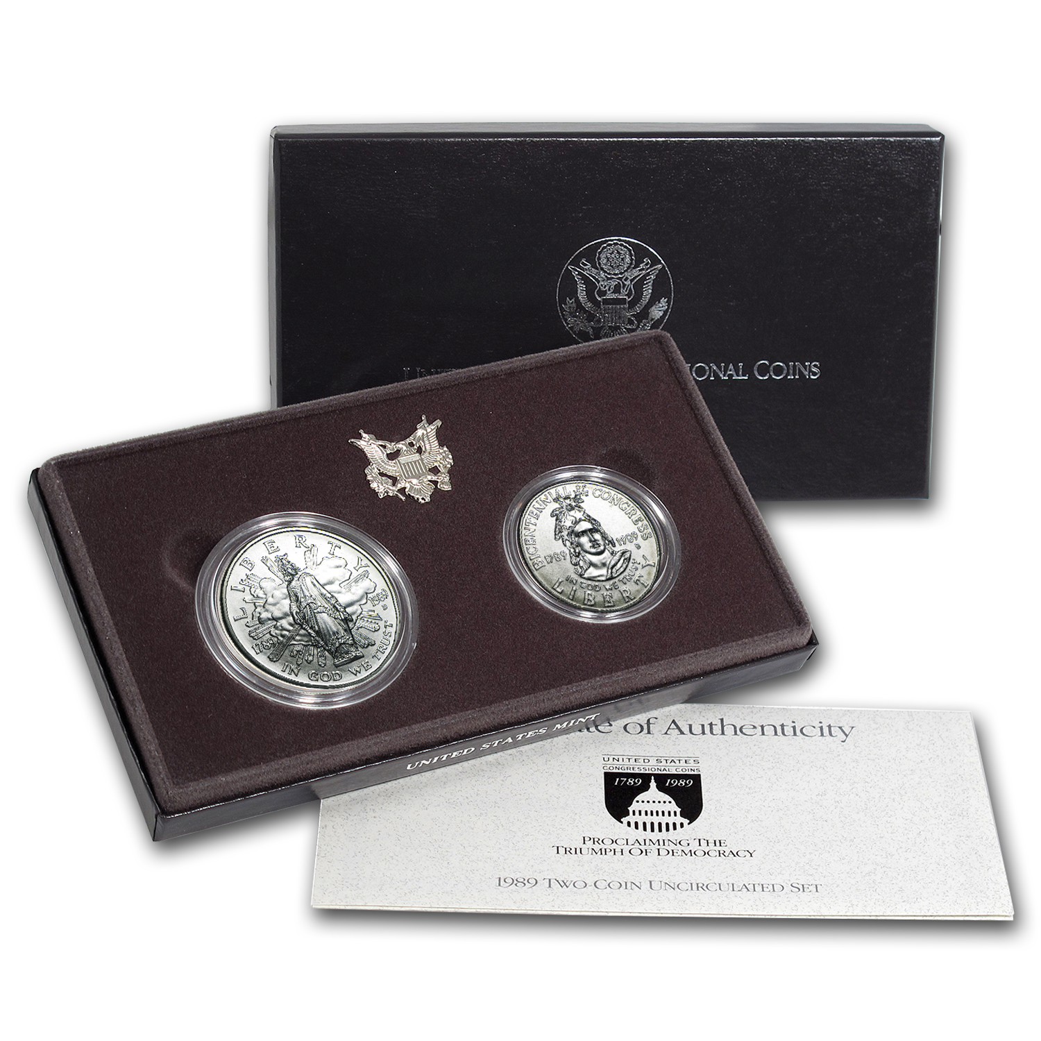 Buy 1989 2-Coin Congressional Set BU (w/Box & COA)
