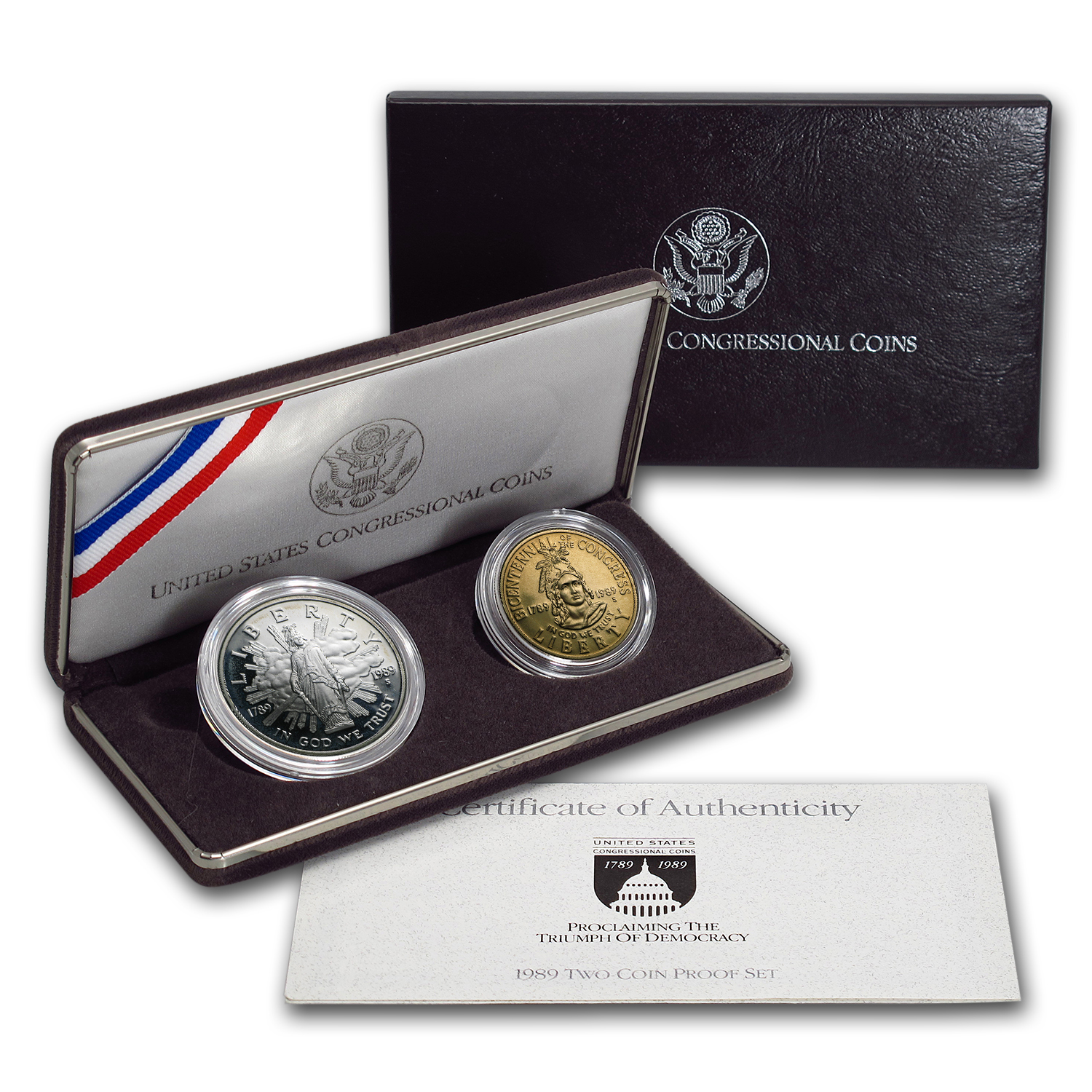 Buy 1989 2-Coin Congressional Proof Set (w/Box & COA) - Click Image to Close