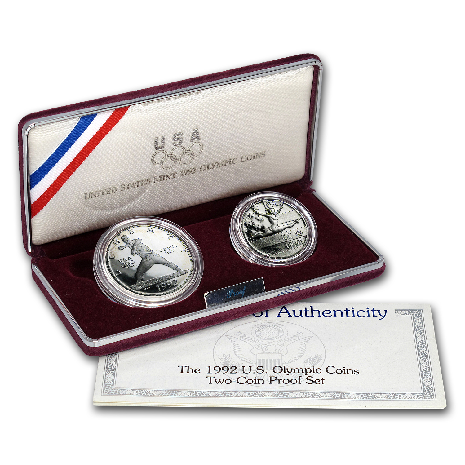 Buy 1992 2-Coin Olympic Proof Set (w/Box & COA)