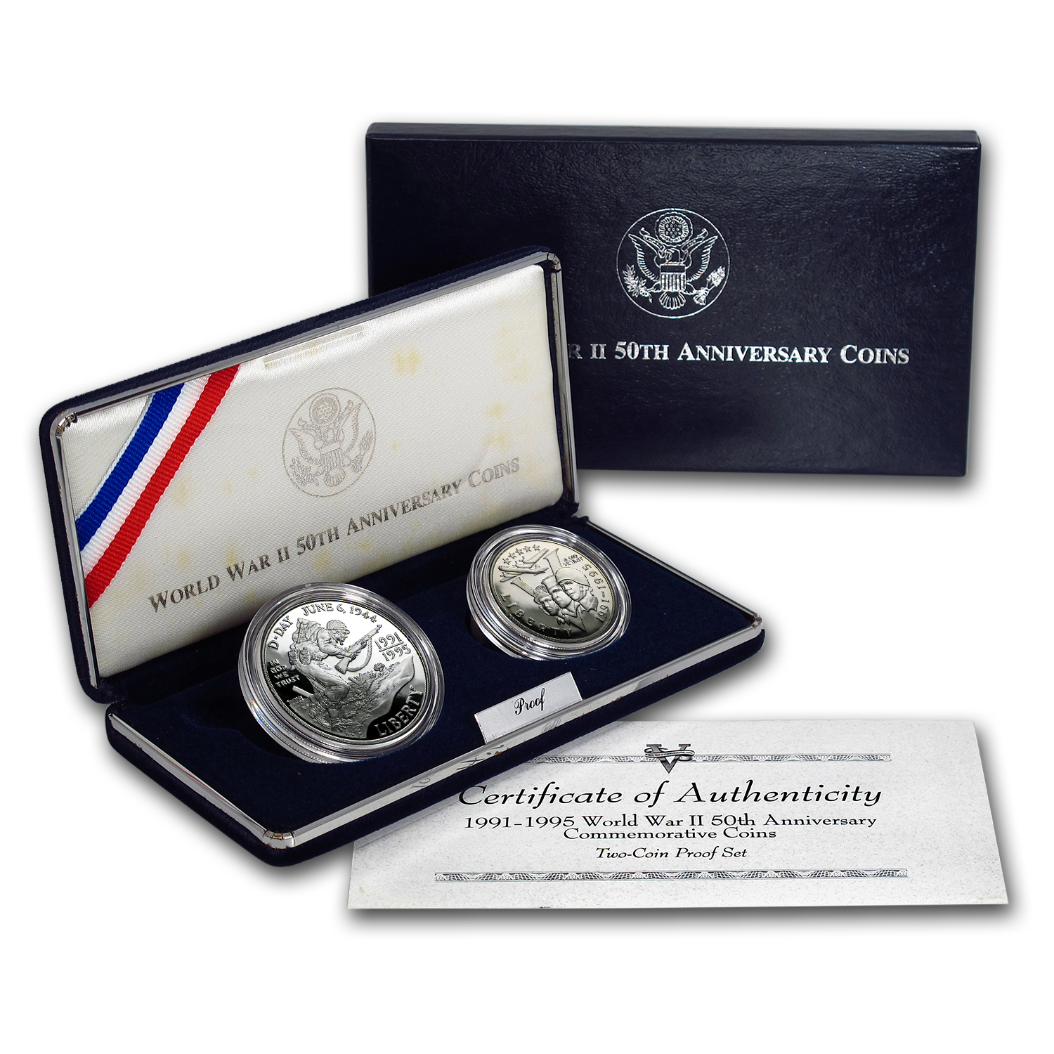 Buy 1991-1995 2-Coin World War II Proof Set (w/Box & COA)