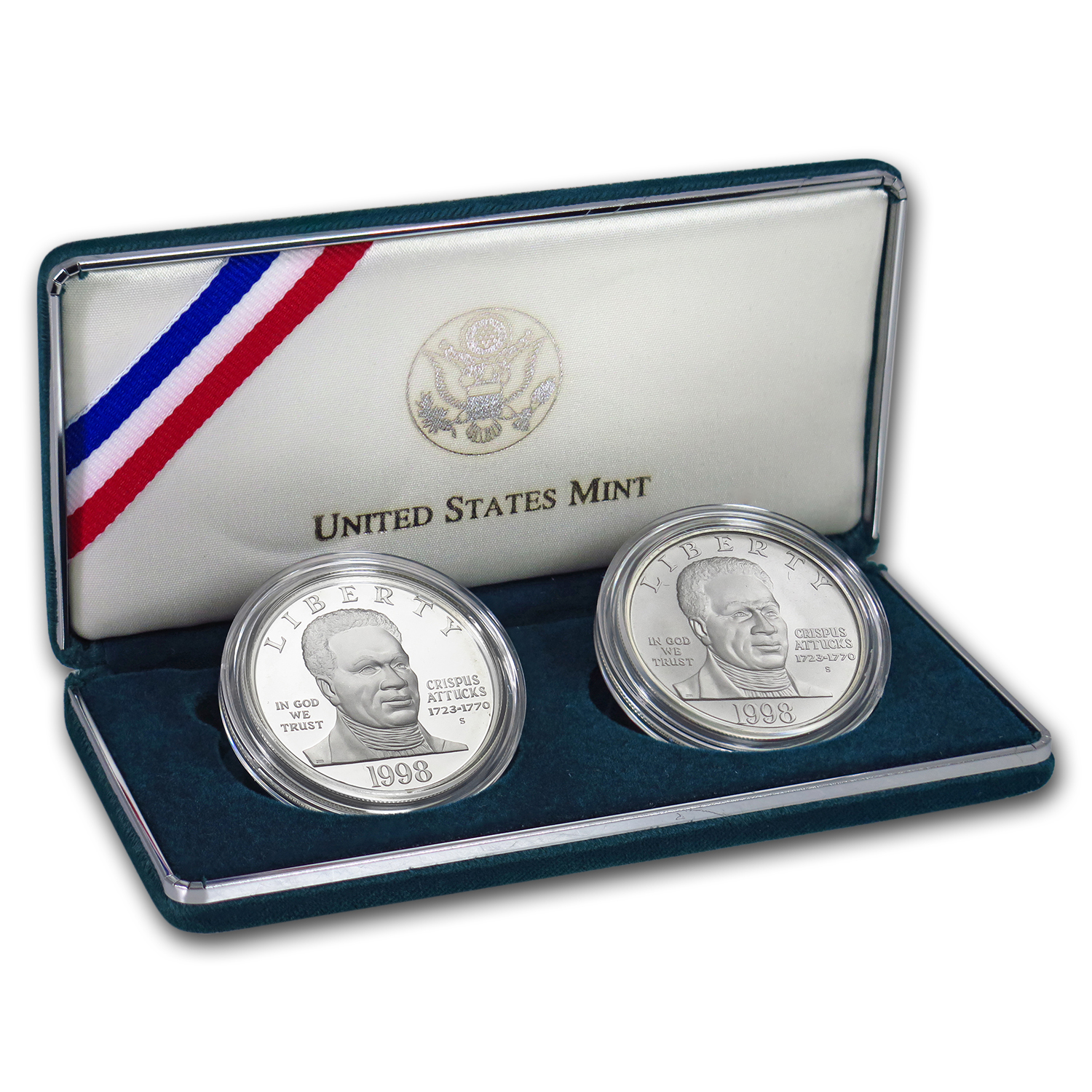 Buy 1998-S 2-Coin Black Patriots BU & Proof Set (w/Box & COA)