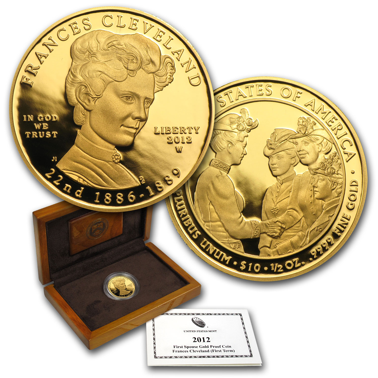 Buy 2012-W 1/2 oz Proof Gold Frances Cleveland 1 Term (w/Box & COA)