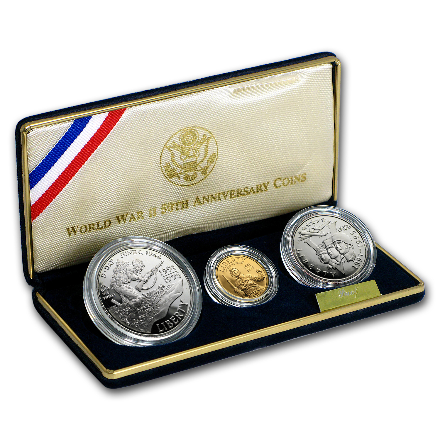 Buy 1993 3-Coin Commem World War II Proof Set (w/Box & COA)